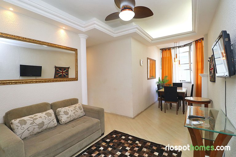 Apartamento temporada de 2 habitaciones con una excelente re