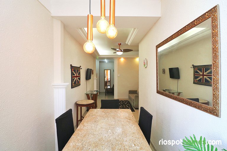 Apartamento temporada de 2 habitaciones con una excelente re