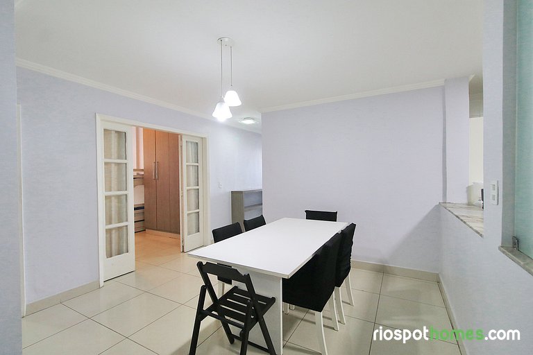 4 habitaciones con vista frontal de la playa de Copacabana