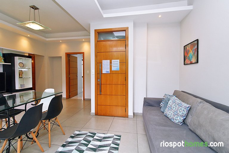 Apartamento 3 Quartos a 2 Min da Praia Copacabana